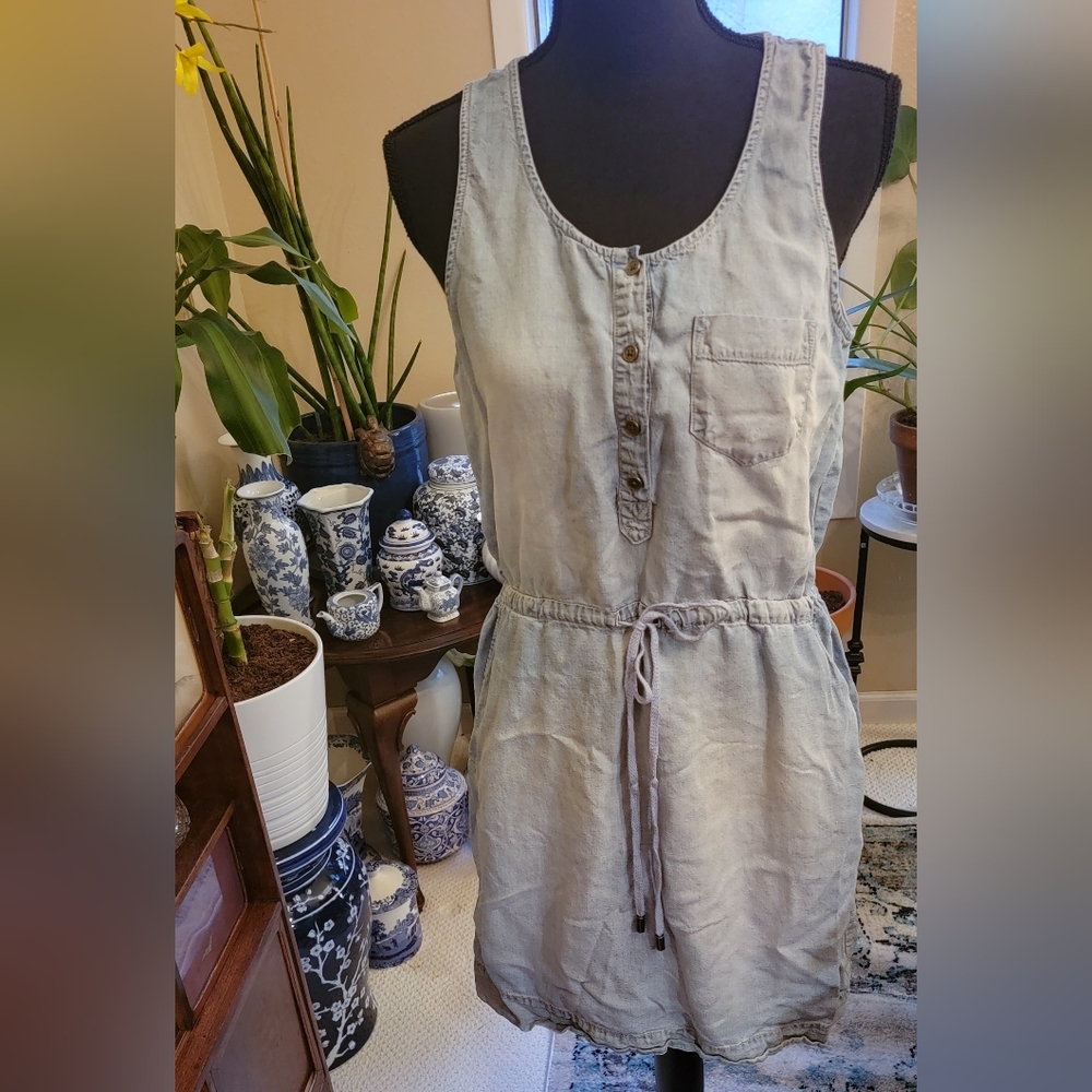 The Limited Light Wash Denim Dress S